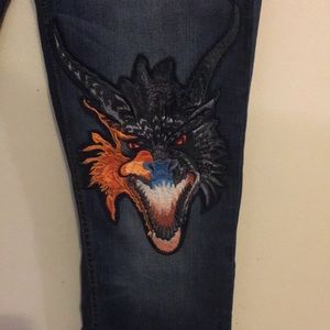 Harshori Dragon Jeans NEW Size 36x30 Luxury Designer Uni-Sex Jeans NEW with Tags